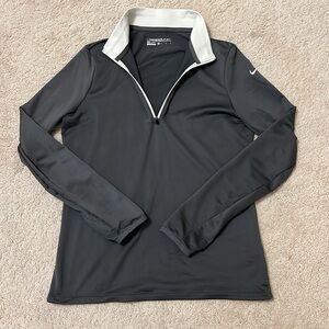 Women’s Nike Golf Grey and White Quarter Zip Top Half Zip